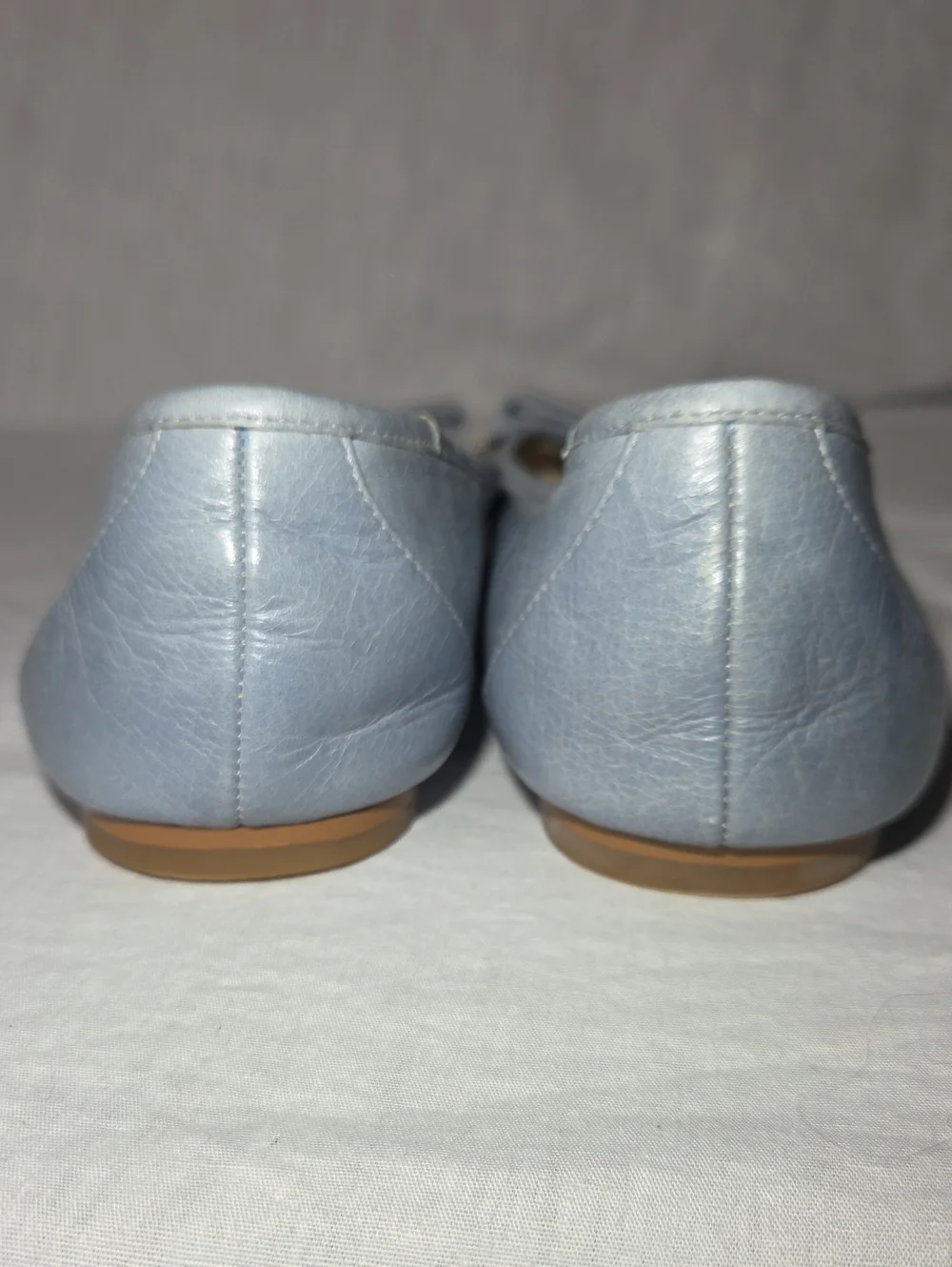 MICHAEL KORS LIght Blue Ballet Flats Loafer Womens Shoes 8 1/2 8.5 Woman Leather